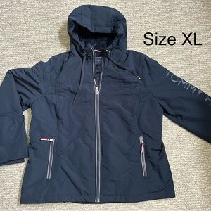 NWT Women’s Tommy Hilfiger Navy Blue Hooded Jacket  XL